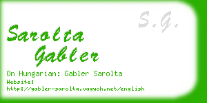 sarolta gabler business card